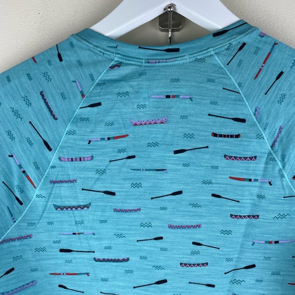 Smartwool Merino 150 Short Sleeve Paddle & Canoe Print NWT - Picture 6 of 8
